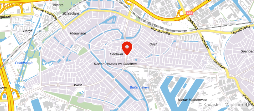 Locatie van De Hypotheker Schiedam