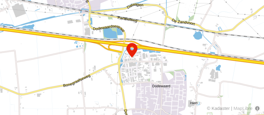 Locatie van aaff Dodewaard