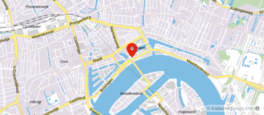 Locatie van Van Herk Makelaars Rotterdam
