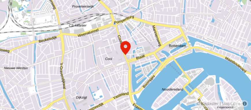 Locatie van Woonaccent Makelaars Rotterdam