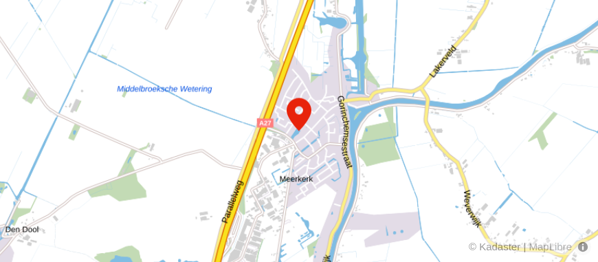 Locatie van Meerkerk Assurantiën