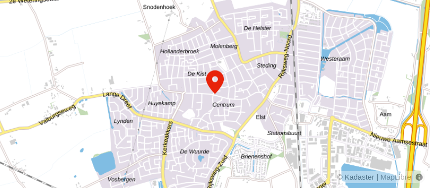 Locatie van ASN Bank Elst
