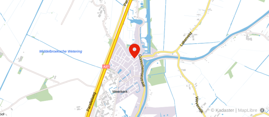 Locatie van Hofstede Makelaardij Meerkerk