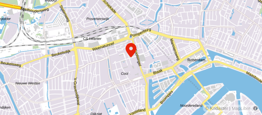 Locatie van Freek Hypotheek Rotterdam