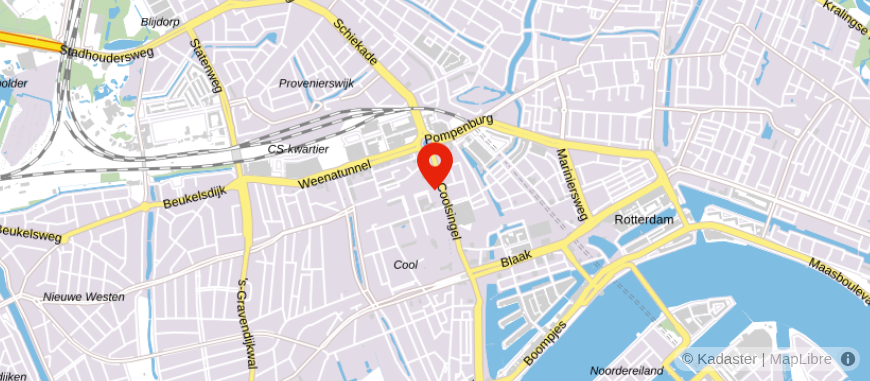 Locatie van @Work Makelaar Rotterdam