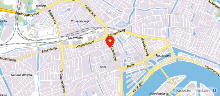 Locatie van ING Bank Rotterdam (Coolsingel)