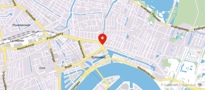 Locatie van De Hypotheekshop Rotterdam Oostplein