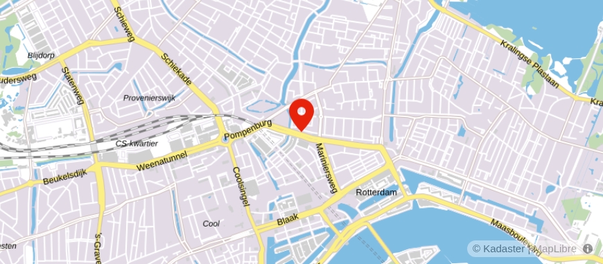 Locatie van MANDS Rotterdam