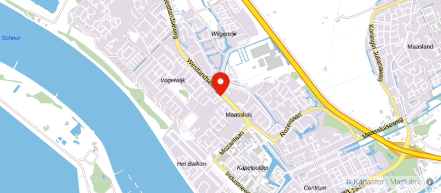 Locatie van De Huizenbemiddelaar Vlaardingen-Schiedam