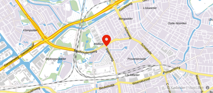 Locatie van De Nieuwe Hypotheken Rotterdam