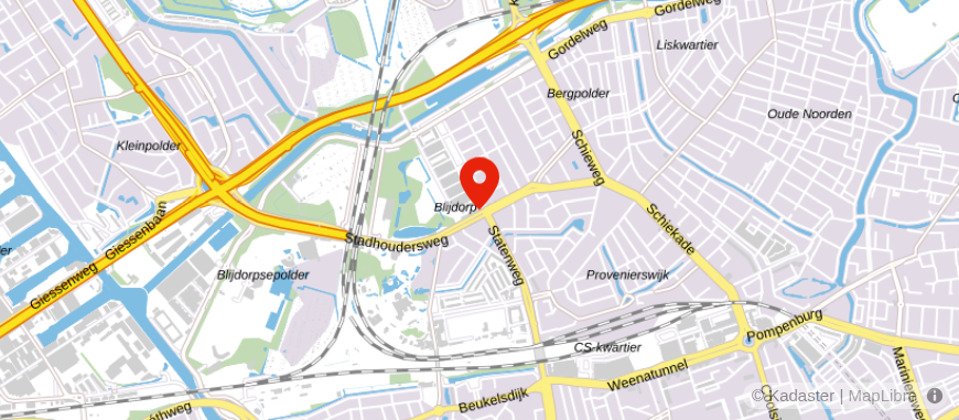 Locatie van De Hypotheekshop Rotterdam Blijdorp
