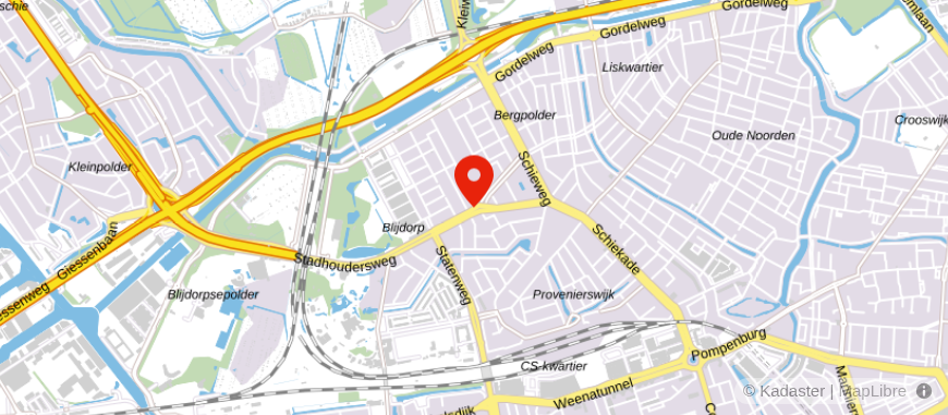 Locatie van Q Makelaars Rotterdam