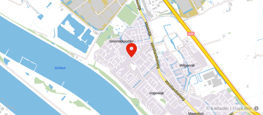Locatie van De Hypotheekshop Maassluis
