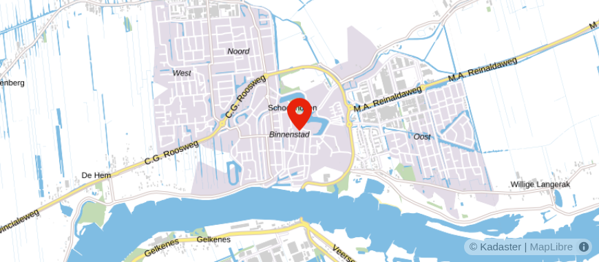 Locatie van De Onderlingen - Schoonhoven