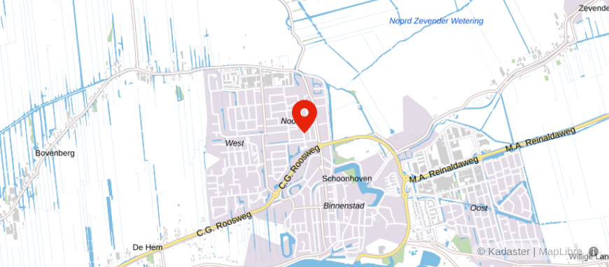 Locatie van Van der Zwan & Partners