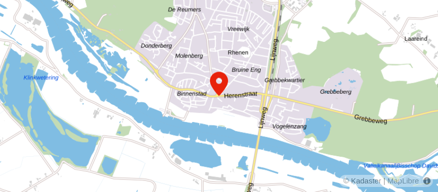 Locatie van Meer Makelaar Rhenen