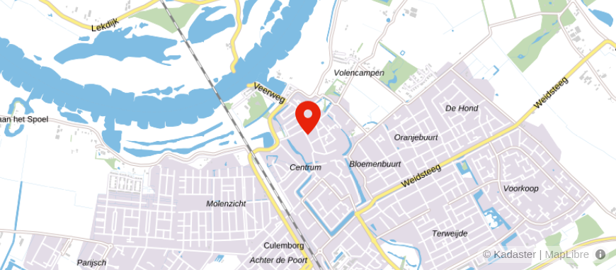 Locatie van Van Ekeren Hypotheken en Verzekeringen Culemborg