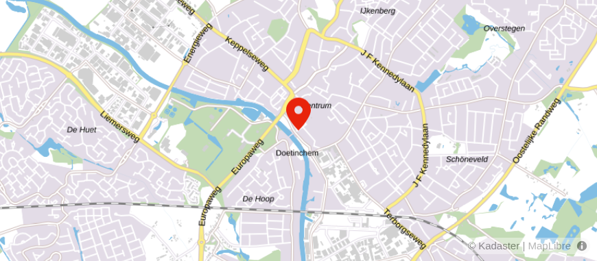 Locatie van ASN Bank Doetinchem