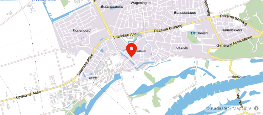 Locatie van ASN Bank Wageningen