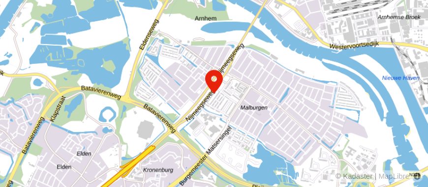 Locatie van Finovion Arnhem