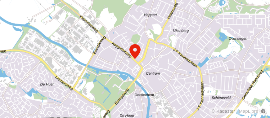 Locatie van BAET belastingadviseurs en financieel planners