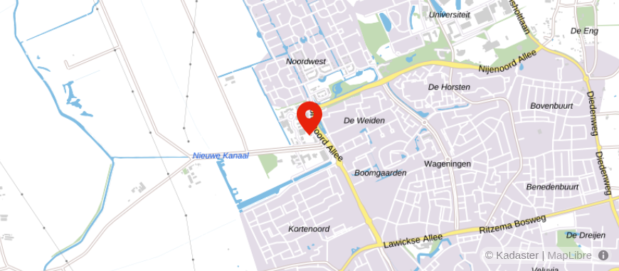 Locatie van aaff Wageningen