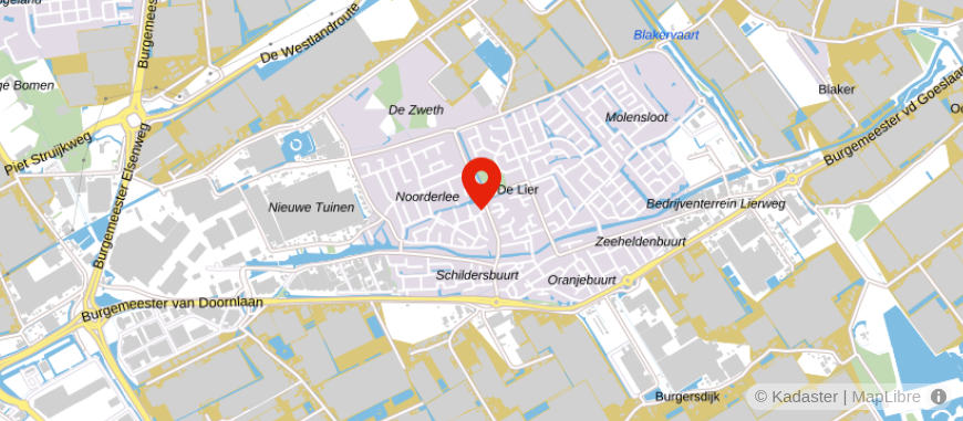 Locatie van Administratiekantoor P.H.M. Zuidgeest