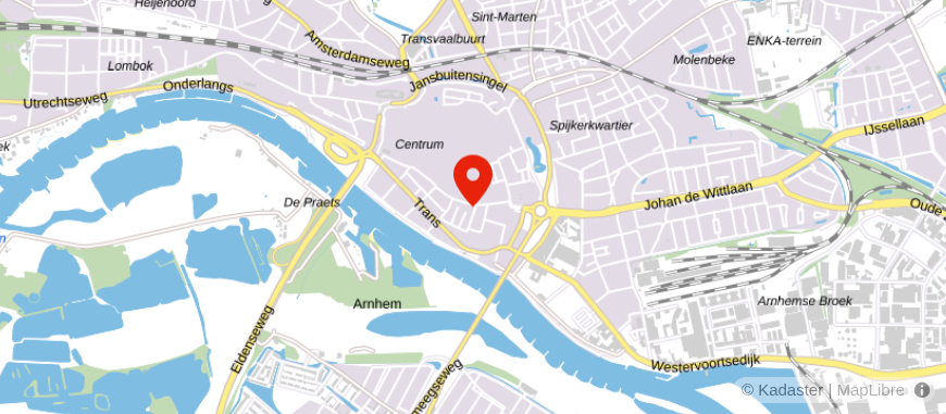 Locatie van Loft Makelaars Arnhem