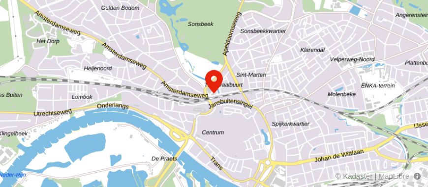 Locatie van Bongers & Lemmers Arnhem
