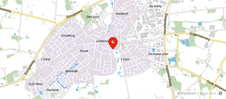 Locatie van BonsenReuling Lichtenvoorde