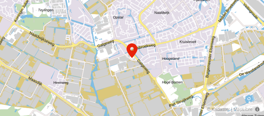 Locatie van Westvaer Westland
