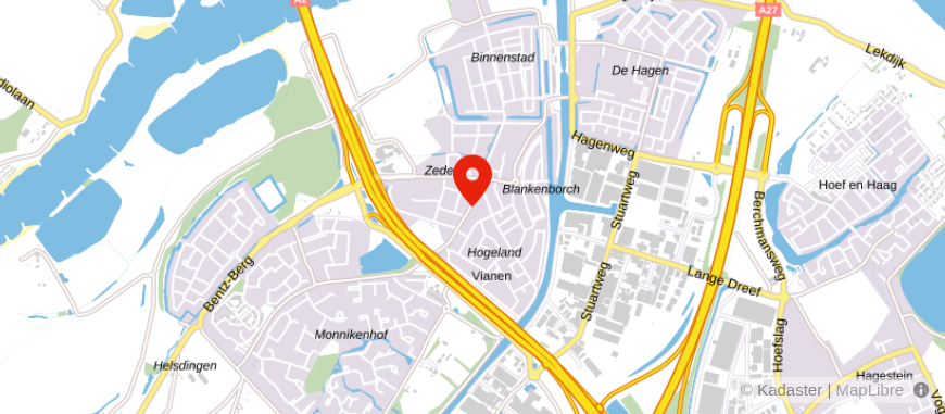 Locatie van Bergman Finance Vianen