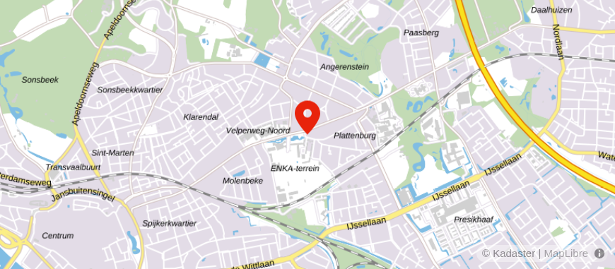 Locatie van Van Bruggen Arnhem