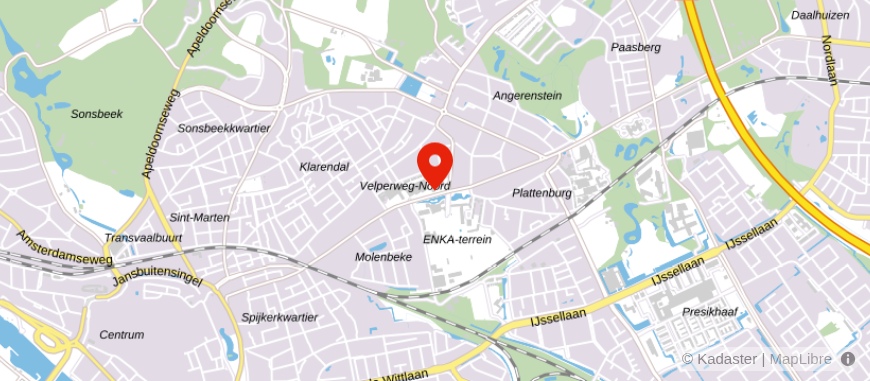 Locatie van Gaba Arnhem