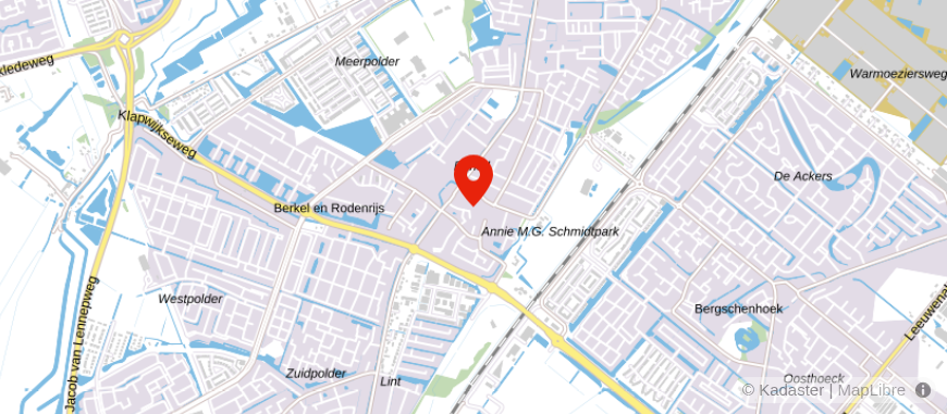 Locatie van De Hypotheker Berkel en Rodenrijs