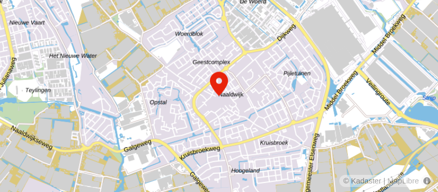 Locatie van Van Bruggen Westland