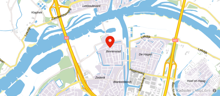 Locatie van Opmaat financieel adviseurs Vianen
