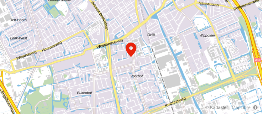 Locatie van Q Financieel Delft