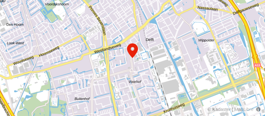 Locatie van Veza Verzekeringen Delft