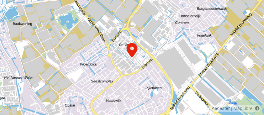Locatie van Westlandse Pensioen en Hypotheekspecialist