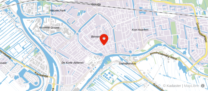 Locatie van Dupree Makelaars Gouda