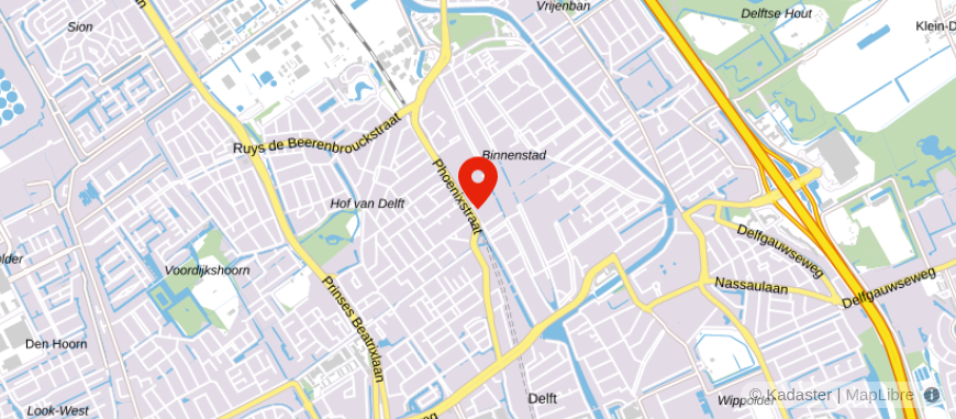 Locatie van Rabobank Zuid-Holland Midden - Delft