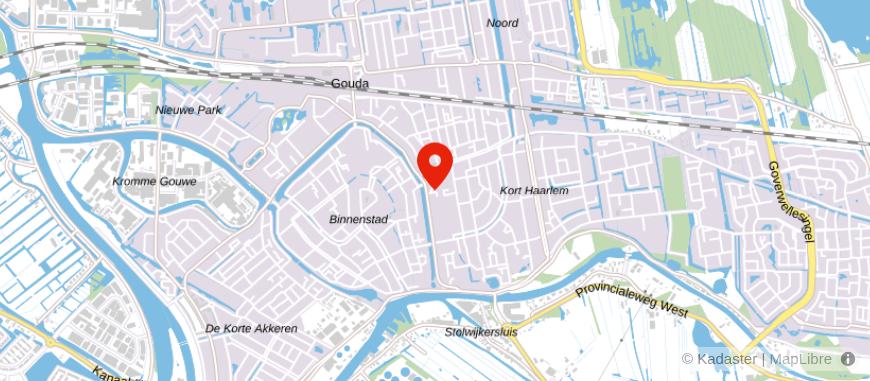Locatie van Viavesta Makelaars & Adviseurs Gouda