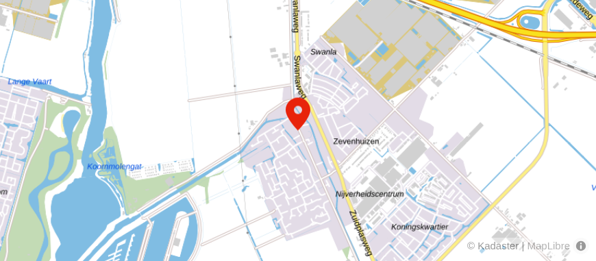 Locatie van Veldsink - Veerman - Zevenhuizen