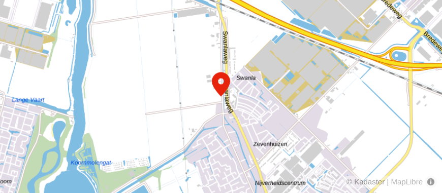Locatie van Van den Akker Accountants