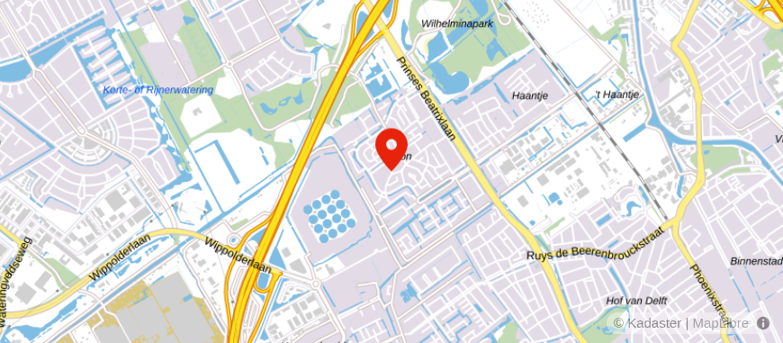 Locatie van Huiskamer Hypotheken Delft 