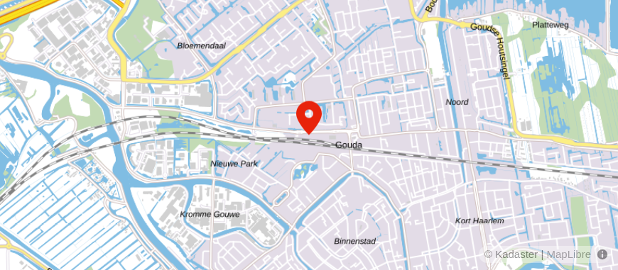 Locatie van Rabobank Gouda