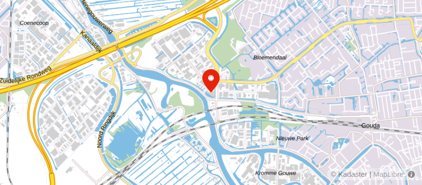 Locatie van VersGil Financiële diensten Gouda