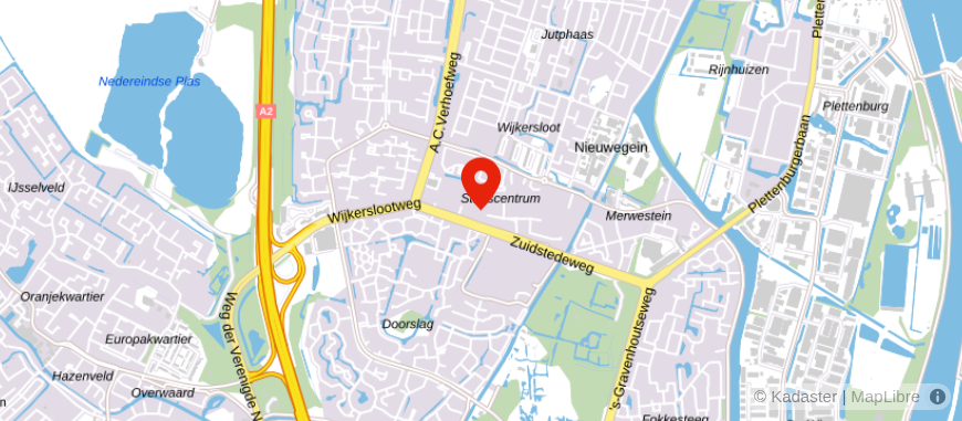 Locatie van Vixx Nieuwegein