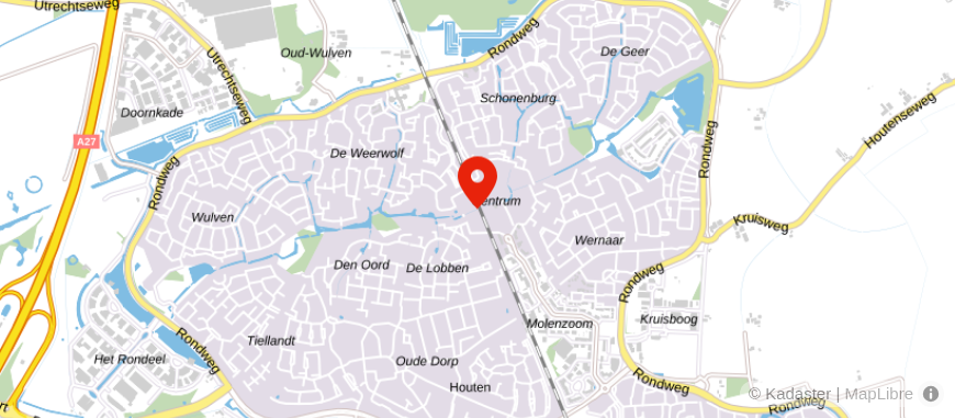 Locatie van Opmaat financieel adviseurs Houten